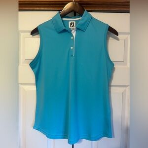 Women’s FootJoy Sleeveless Golf Polo, Large, Blue